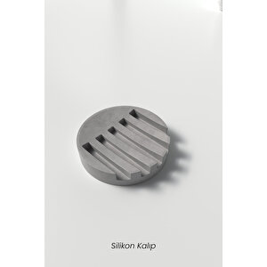 Desenli Beton Sabunluk Silikon Kalıp - Yuvarlak Beton Sabunlık Silikon Kalıbı M3