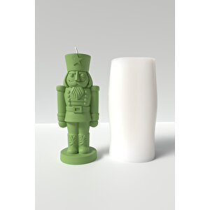 Fındıkkıran Mum Silikon Kalıp - Yılbaşı Ve Christmas Temalı Nutcracker Silikon Kalıbı 12x5 Cm