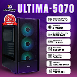 Gaminggentr Ultima-5070 / Amd Ryzen 5 7600 / Asus Dual Geforce Rtx 5070 12gb / 16 Gb Ram / 1 Tb Ssd / Oem Paket