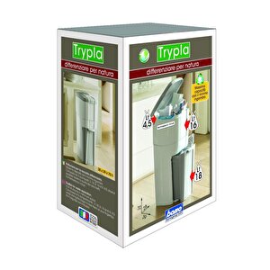 Trypla Gri Fonksiyonel Çöp Kutusu   (39 Cm (g) 29 Cm  (d)   55 Cm (y)