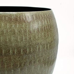 Nadya Kahverengi Metal Saksı 18*14cm