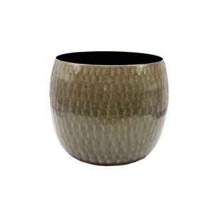 Nadya Kahverengi Metal Saksı 24*18cm