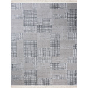 Halı Hanzade 3111 Gri Serisi Triko Akrilik Salon Oturma Yatak Odası Halısı 160x230 cm