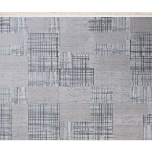 Halı Hanzade 3111 Gri Serisi Triko Akrilik Salon Oturma Yatak Odası Halısı 160x230 cm