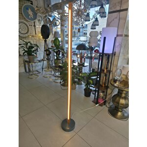 Modern Ahşap Led Lambader | Kumandalı 3 Renk | El Yapımı 145 Cm Ceviz