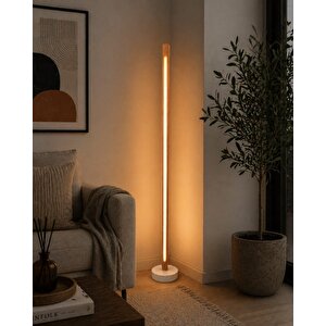 Modern Ahşap Led Lambader | Kumandalı 3 Renk | El Yapımı 145 Cm
