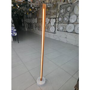 Modern Ahşap Led Lambader | Kumandalı 3 Renk | El Yapımı 145 Cm