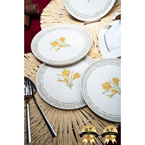 Mimoza 6'lı Porselen Pasta Tabağı Seti