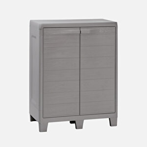 Woody's Xl Base 2 Raflı Plastik Dolap Gri
