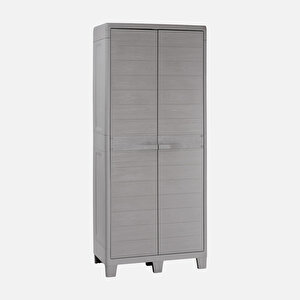 Woody's Xl 4 Raflı Plastik Dolap Gri