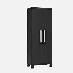 Garage Midi 3 Raflı Plastik Dolap Siyah