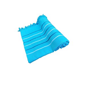 Banyo Deniz Plaj Peştemal Havlusu %100 Pamuklu 70x150 Cm Turkuaz Turkuaz