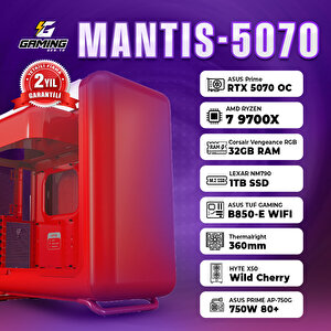 Gaminggentr Mantis-5070 / Amd Ryzen 7 9700x / Asus Prime Geforce Rtx 5070 Oc 12gb / 32 Gb Ram / 1 Tb Ssd / Oem Paket