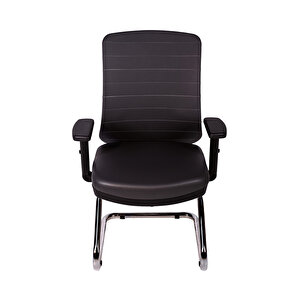Up Deri Misafir Koltuğu | Ergonomik Toplantı Ve Bekleme Koltuğu Martin 06- Gri Deri