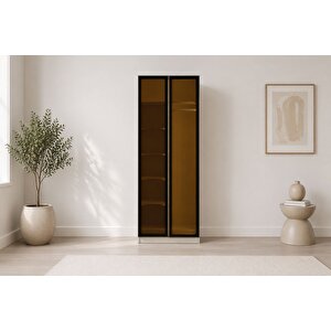 Marle 2 Kapılı Reflekte Camlı Raflı Askılıklı