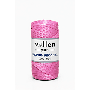 Premıum 200gr/4mm Polyester Ribbon Ip,makrome Ipi,çanta Ipi,hobi Ipi,supla Ipi Pembe