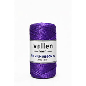 Premıum 200gr/4mm Polyester Ribbon Ip,makrome Ipi,çanta Ipi,hobi Ipi,supla Ipi Mor