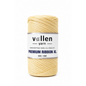 Premıum 200gr/4mm Polyester Ribbon Ip,makrome Ipi,çanta Ipi,hobi Ipi,supla Ipi Krem