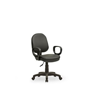Sekreter2 Bilgisayar Koltuğu - Ofis - Müdür - Büro - Çalışma Sandalyesi Siyah Renk Plastik Ayaklı