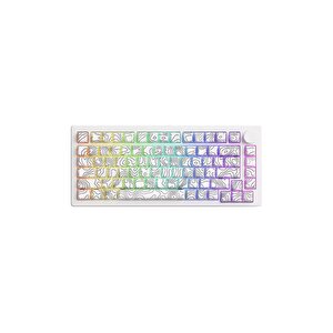 Monsgeek M1 V5 Contour Lines White Rgb Kablosuz Hotswap Mekanik Gaming Klavye