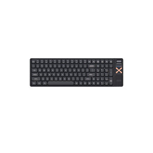 Magi96 Pro Shadow Black Gold Red Switch Hotswap Rgb Kablosuz İngilizce Mekanik Gaming Klavye