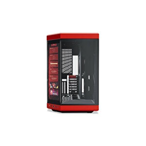 Y70 Touch Black Cherry Temperli Cam Usb 3.2 E-atx Dual Chamber Mid Tower Ekranlı Gaming Kasa