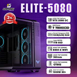 Gaminggentr Elite-5080 / Amd Ryzen 7 7800x3d / Asus Tuf-rtx5080-o16g-gaming / 32 Gb Ram / 1 Tb Ssd Oem Paket