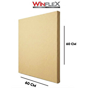 Akustık Kumaş Kaplı Panel - 60x60cm KREM Krem