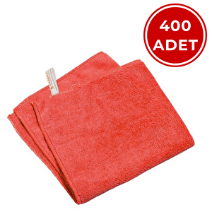 Mikrofiber Genel Temizlik Bezi Kırmızı 40x40 Cm. - 400 Adet