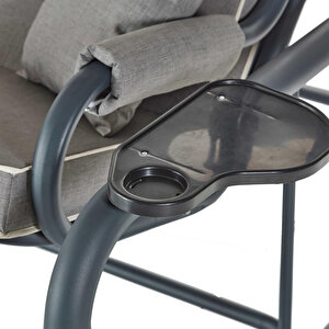 Rubus 4 Kişilik Bahçe Balkon Teras Salıncağı - Kırçıllı Gri