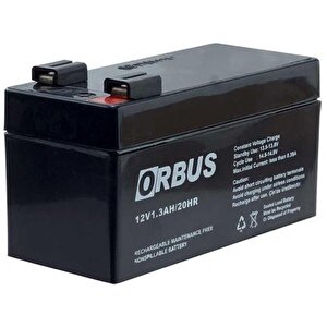 Orbus 12 Volt 1.3 Amper Kuru Akü Orb12-1.3 (96x42x52 Mm)