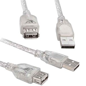 Pm-18806 Şeffaf 10 Metre Usb 2.0 Uzatma Kablosu
