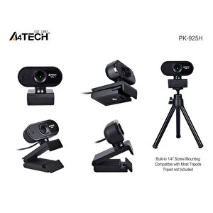 A4 Tech Pk-925h 16mp 1080p Hd Mikrofonlu Siyah Webcam