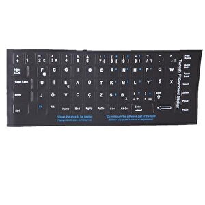 300162 Türkçe F Siyah Klavye Stiker