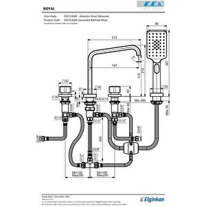 Eca Royal Mat Siyah Ankastre Küvet Bat 102153666c1 Tiera Plus Duş