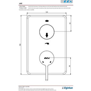 Eca Life Mat Siyah A. Banyo/duş 2 Yollu Sıva Üstü 102167222c1-kde