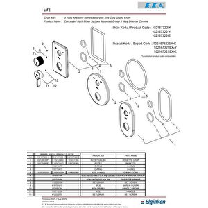 Eca Life Krom Ankastre Banyo/duş B. 3 Yollu Sıva Üstü 102167322-k