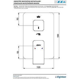 Eca Tiera Altın Görünüm Ank Banyo/duş 2 Yollu S.ü 102167235a1-kde