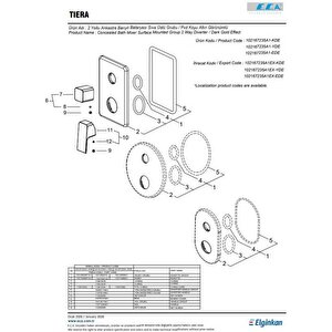 Eca Tiera Altın Görünüm Ank Banyo/duş 2 Yollu S.ü 102167235a1-kde