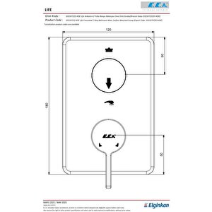 Eca Life Mat Antrasit Banyo/duş 2 Yollu Sıva Üstü 102167222c5-kde