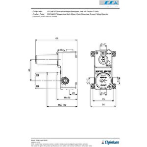 Eca Altın Görünüm Ankastre Banyo/duş 2 Yolu Sıva Altı 102166207a1