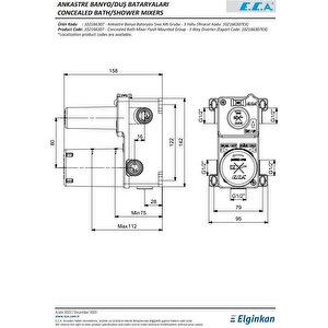 Eca Altın Görünüm Ankastre Banyo/duş 3 Yolu Sıva Altı 102166307a1