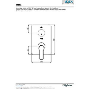 Eca Luna Altın Görünüm Ank. Banyo/duş 2 Yollu S.ü 102167236a1-kde