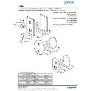 Eca Luna Altın Görünüm Ank. Banyo/duş 2 Yollu S.ü 102167236a1-kde