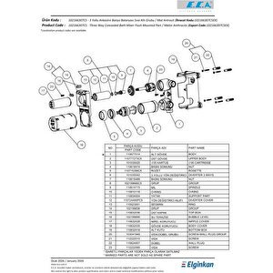 Eca Mat Antrasit Ankastre Banyo/duş 3 Yollu Sıva Altı 102166307c5