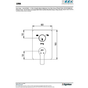 Eca Luna Altın Görünümlü Ank. Banyo/duş 3 Yollu S.ü 102167336a1-k