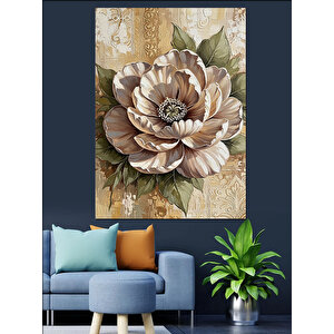Açmış Toz Pembe Büyük Çiçek Dekoratif Kanvas - Mdf Ahşap Tablo 25x35 cm