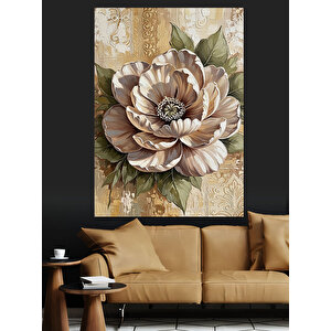 Açmış Toz Pembe Büyük Çiçek Dekoratif Kanvas - Mdf Ahşap Tablo 25x35 cm