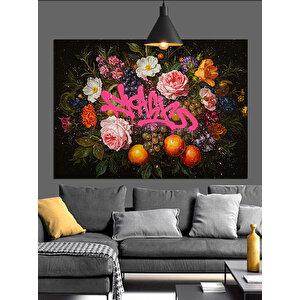 Canlı Çiçekler Ve Meyveler Dekoratif Kanvas - Mdf Ahşap Tablo 50x70 cm