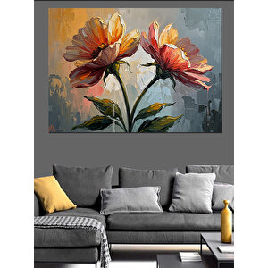 Yakın Plan Taze Pembe Çiçekler Dekoratif Kanvas - Mdf Ahşap Tablo 100x140 cm